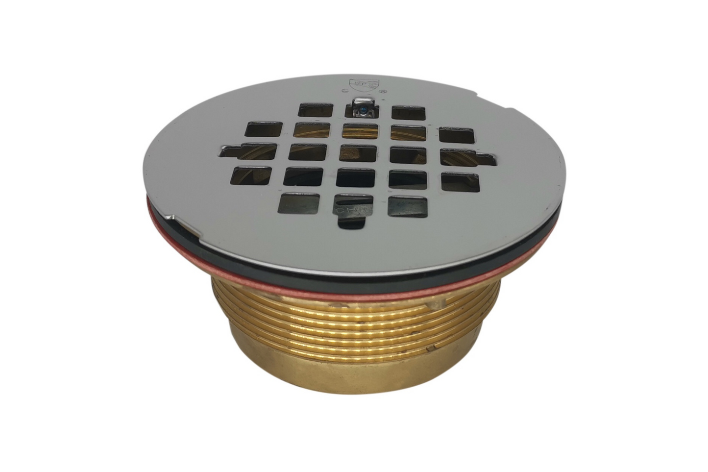 2" Rough Brass Shower Drain with 4.25" Stainless Steel Grate