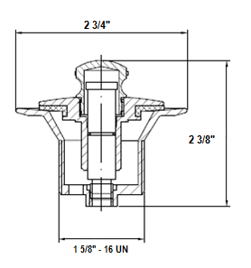 BlueVue Bath Drain Assembly