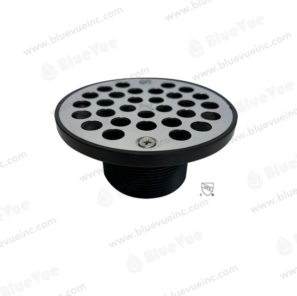 BlueVue Tile-in Round Shower Drain with Chrome Cover