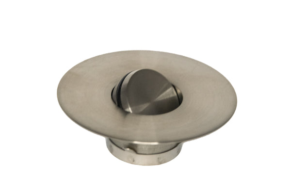 Small Non-Threaded Bathtub Flip-Top Drain Stopper with Snap-In Flange