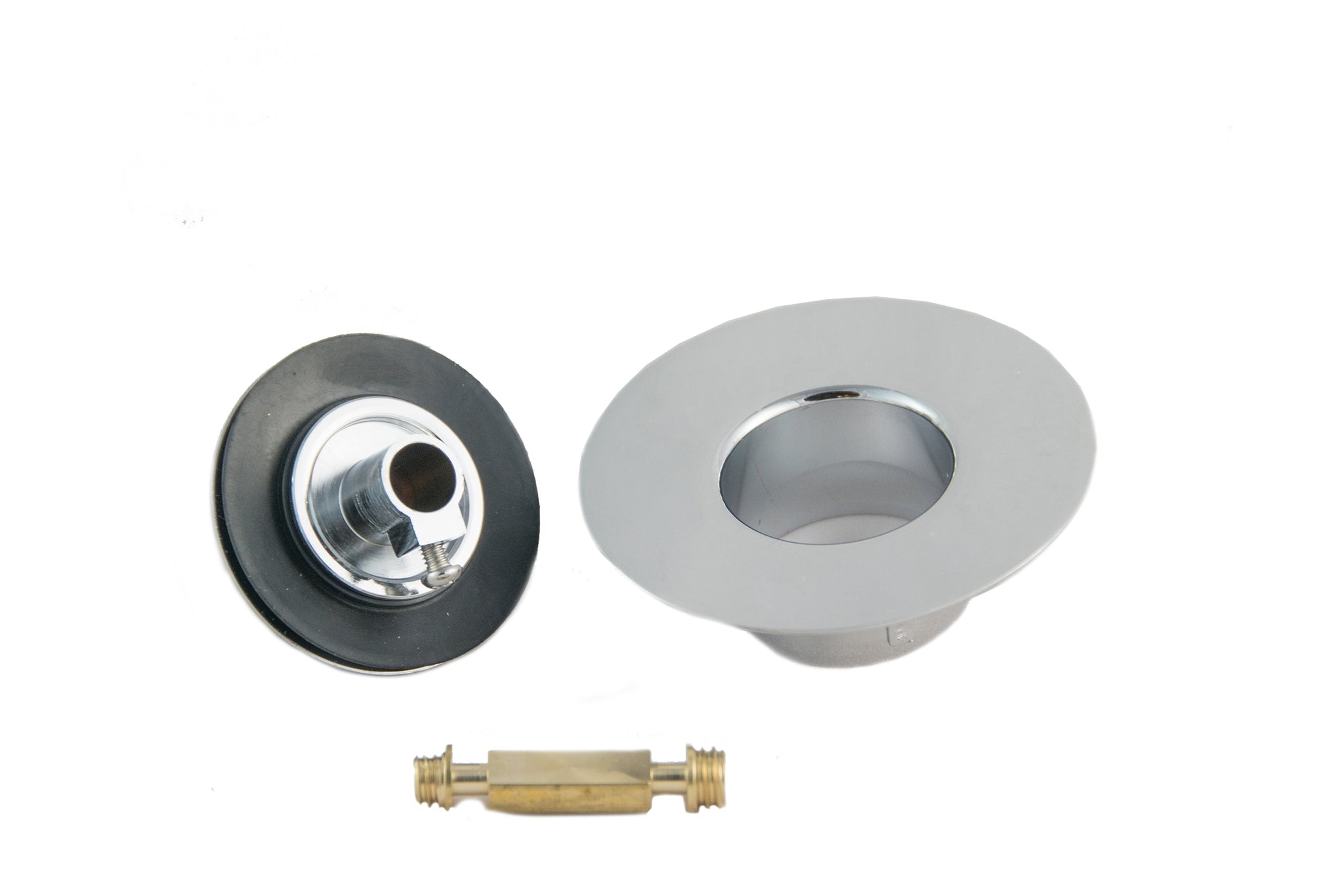 Non-Threaded Bathtub Lift & Turn Drain Stopper with Snap-In Flange