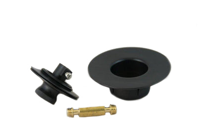 Non-Threaded Bathtub Lift & Turn Drain Stopper with Snap-In Flange