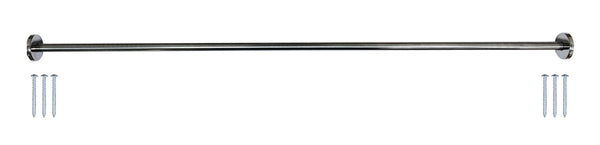BlueVue Stainless Steel Straight Shower Rod, 5'